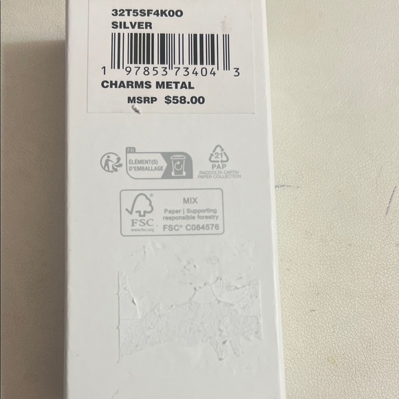 Michael Kors Shiny Silver Bag Charm - Picture 5 of 5